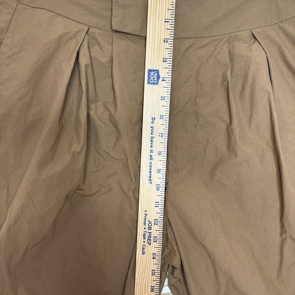 Free People Gabriette Barrel Leg Pants Brown Size 10 Lightweight Academia Boho - Picture 4 of 11
